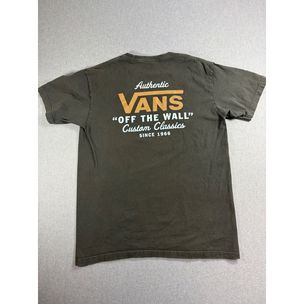 Vans Off The Wall Custom Classics Graphic T-Shirt Mens Medium Black Skate Tee